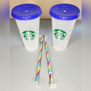 Starbucks Confetti Color Changing Reusable Cup New